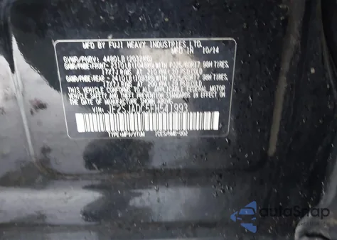 2015 Subaru Forester 2.5I Premium из США, поврежденный, VIN JF2SJADC5FH541993